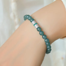 Natural Jade Bracelet Silver Jadeite Bracelet