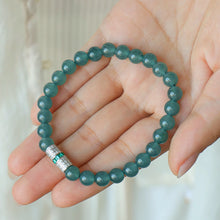 Natural Jade Bracelet Silver Jadeite Bracelet
