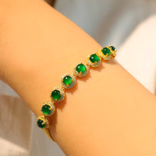 Natural Jade Bracelet Silver Jadeite Bracelet