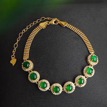 Natural Jade Bracelet Silver Jadeite Bracelet