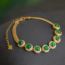 Natural Jade Bracelet Silver Jadeite Bracelet