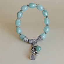 Natural Jade Bracelet Silver Jadeite Bracelet