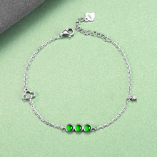 Natural Jade Bracelet Silver Jadeite Bracelet