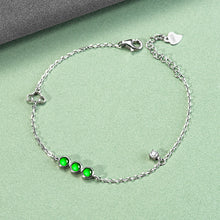 Natural Jade Bracelet Silver Jadeite Bracelet