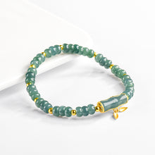 Natural Jade Bracelet Silver Jadeite Bracelet