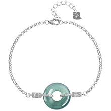Natural Jade Bracelet Silver Jadeite Bracelet