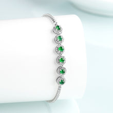 Natural Jade Bracelet Silver Jadeite Bracelet