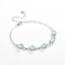 Natural Jade Bracelet Silver Jadeite Bracelet