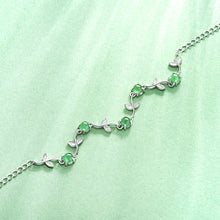 Natural Jade Bracelet Silver Jadeite Bracelet