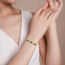 Natural Jade Bracelet Silver Jadeite Bracelet