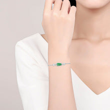 Natural Jade Bracelet Silver Leaf Jadeite Bracelet