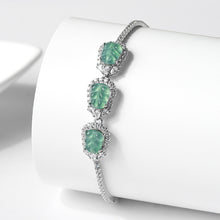 Natural Jade Bracelet Silver Leaf Jadeite Bracelet