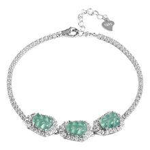 Natural Jade Bracelet Silver Leaf Jadeite Bracelet
