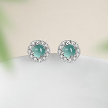 Natural Jade Earrings Jadeite Silver Earrings