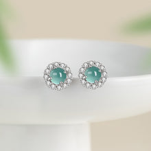 Natural Jade Earrings Jadeite Silver Earrings
