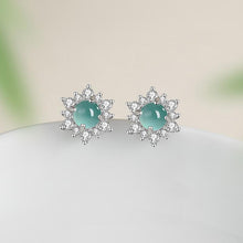 Natural Jade Earrings Jadeite Silver Earrings