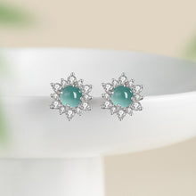 Natural Jade Earrings Jadeite Silver Earrings