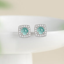 Natural Jade Earrings Jadeite Silver Earrings
