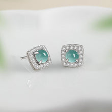 Natural Jade Earrings Jadeite Silver Earrings