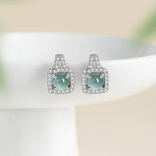 Natural Jade Earrings Jadeite Silver Earrings