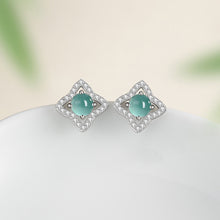 Natural Jade Earrings Jadeite Silver Earrings