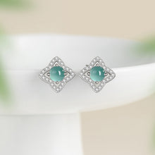 Natural Jade Earrings Jadeite Silver Earrings