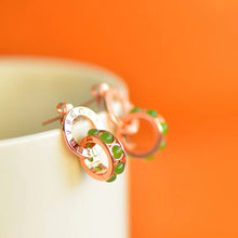 Natural Jade Earrings Nephrite Silver Earrings