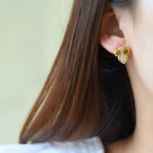 Natural Jade Earrings Nephrite Silver Owl Earrings