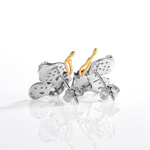 Natural Jade Earrings Silver Butterfly Hulu Jadeite Earrings