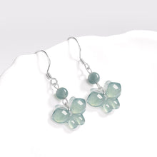 Natural Jade Earrings Silver Butterfly Jadeite Earrings