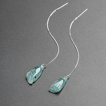 Natural Jade Earrings Silver Hand Jadeite Earrings