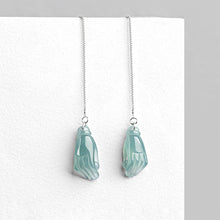 Natural Jade Earrings Silver Hand Jadeite Earrings