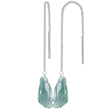 Natural Jade Earrings Silver Hand Jadeite Earrings