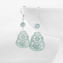 Natural Jade Earrings Silver Hulu Jadeite Earrings