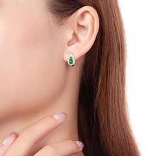 Natural Jade Earrings Silver Hulu Jadeite Earrings