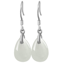 Natural Jade Earrings Silver Jadeite Earrings