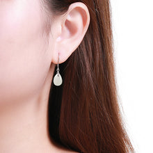 Natural Jade Earrings Silver Jadeite Earrings