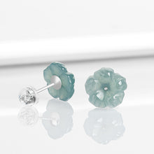 Natural Jade Earrings Silver Jadeite Earrings