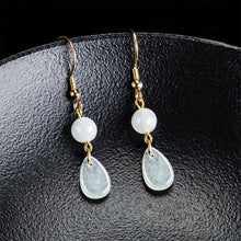 Natural Jade Earrings Silver Jadeite Earrings