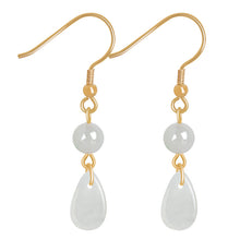 Natural Jade Earrings Silver Jadeite Earrings