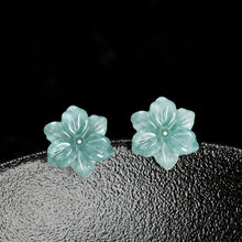 Natural Jade Earrings Silver Jadeite Earrings
