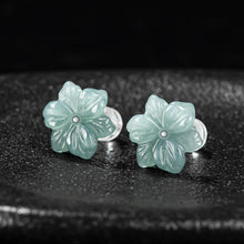 Natural Jade Earrings Silver Jadeite Earrings