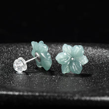Natural Jade Earrings Silver Jadeite Earrings