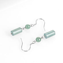 Natural Jade Earrings Silver Jadeite Earrings