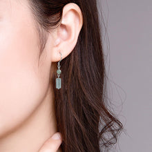 Natural Jade Earrings Silver Jadeite Earrings