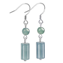 Natural Jade Earrings Silver Jadeite Earrings