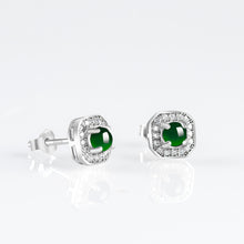 Natural Jade Earrings Silver Jadeite Earrings