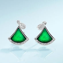 Natural Jade Earrings Silver Jadeite Earrings
