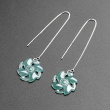 Natural Jade Earrings Silver Jadeite Earrings