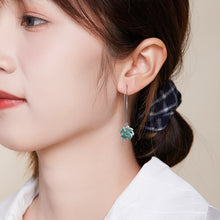 Natural Jade Earrings Silver Jadeite Earrings